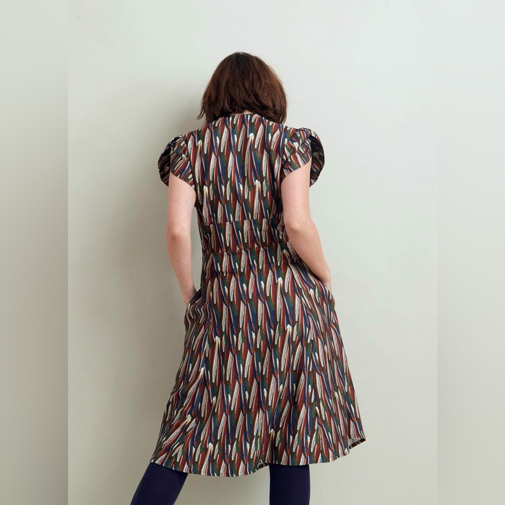 Rita Multi Feather Dress by Palava - Picture 3 of 16
